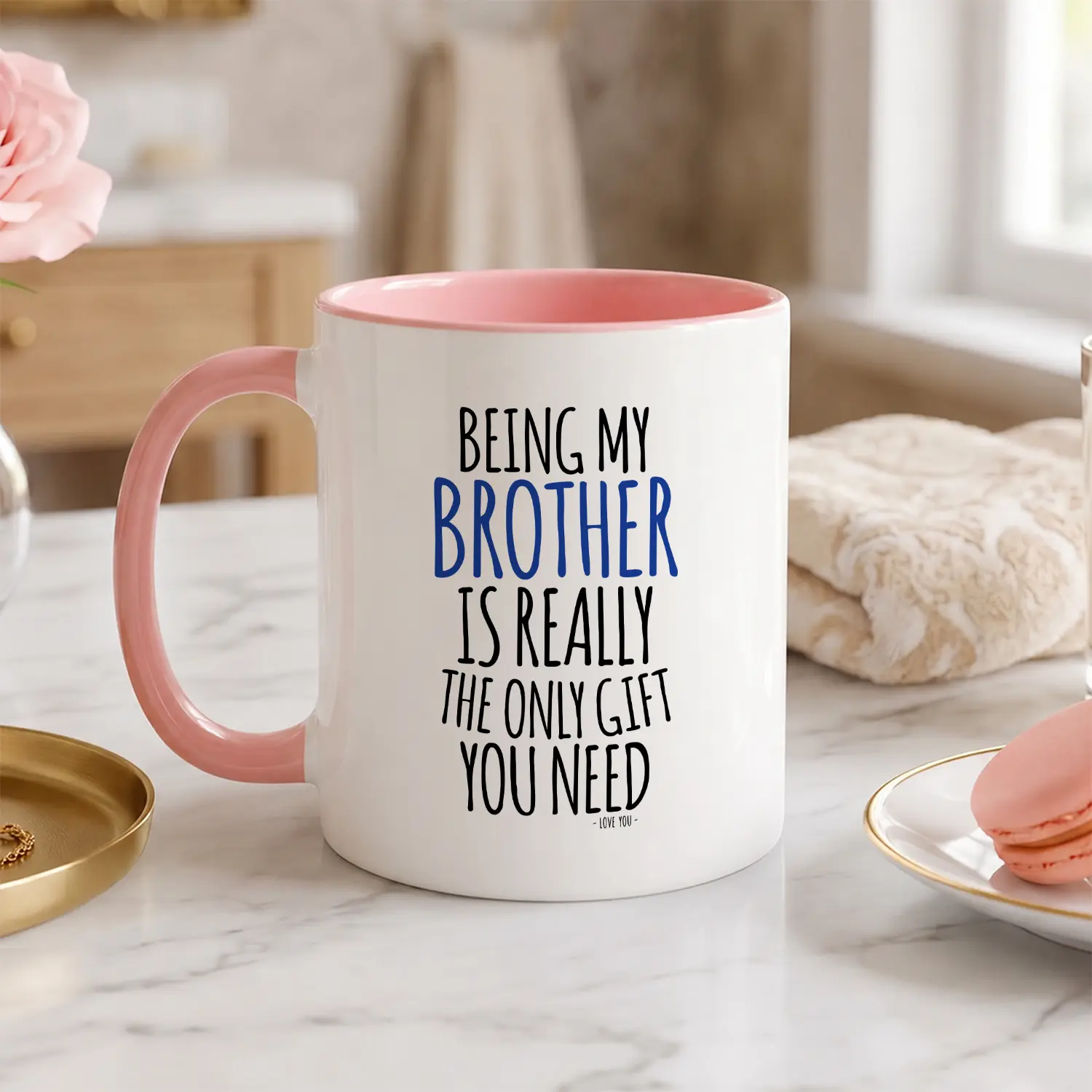 Funny Brother Coffee Mug, Being My Brother Is Really The Only Gift You Need, Sarcastic Sibling Ceramic Cup, Brother Birthday Gift