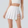 Halara Breezeful High Waisted Pleated 2-in-1 Side & Pocket Asymmetric Hem Quick Dry Mini Dance Skirt