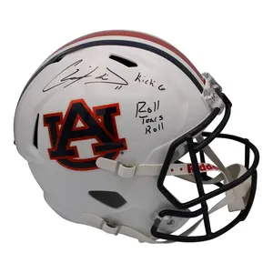 Chris Davis Signed Auburn Tigers Riddell F/S Speed Rep Helmet w/ Roll Tears Roll