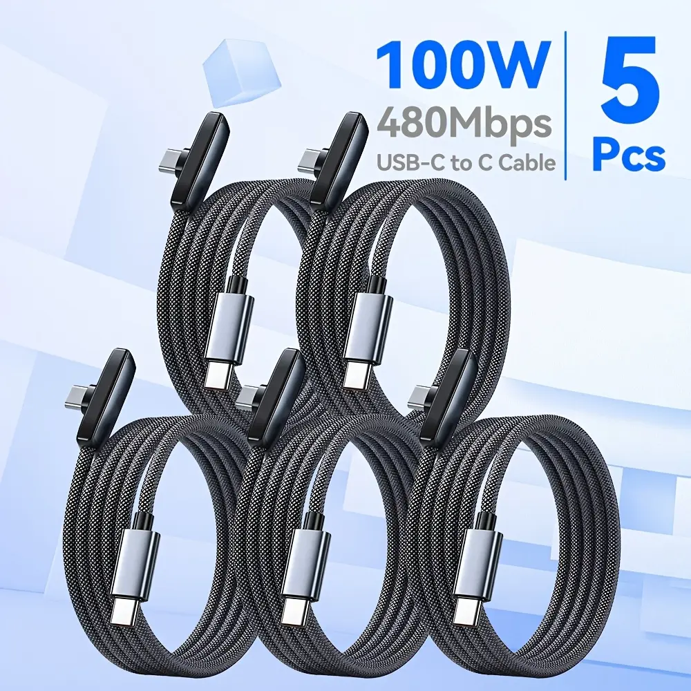 100W 6A USB-C Fast Charging Block Cable, Nylon Braided Portable Multi-Device Cable, High-Speed Data Transfer Cord for iPhone 15-17/Pro Max, Galaxy S24/S23, Xiaomi 14 Pro, OPPO, VIVO, Smartphone, Cellphone, Mobile Electronic Accessories