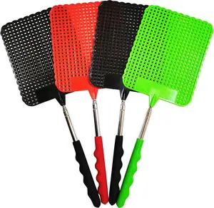 Random Color Retractable Fly Swatter, Creative Reusable Summer Mosquito Swatter, Fly Swatter Heavy Duty Set, Fly Swatter with Long Handle, Garden Tool