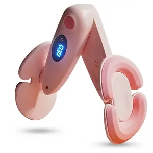 Upgraded Thigh Trainer with LED Counter, 360° AdjustableResistance Leg Clamp Hip Lifter Perfect for Home GymWorkouts, Muscle, Progress Track, Equipment WhiteGreen