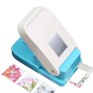 Rectangular Postage Stamp Puncher, Rectangle Lever Action Stamp Punch for Paper Crafting Scrapbooking, DIY Card Making Arts Crafts Supplies，Stamp Punch，Paper Punch，Paper Punches for Crafting，Stamp Puncher.