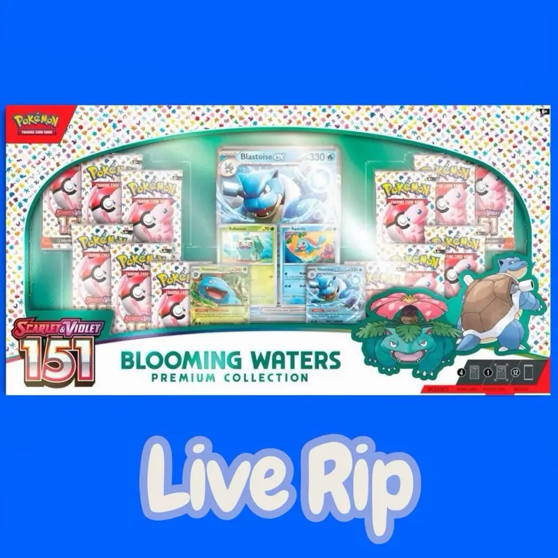 Pokémon TCG: Blooming Waters Premium Collection - SV: Scarlet & Violet 151 (LIVE RIP)