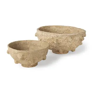 Sonam Paper Mache Spiked Bowls - Set of 2