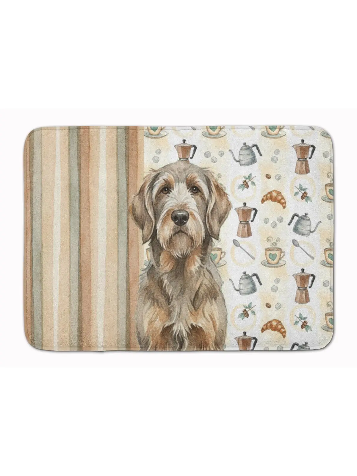 Carolines Treasures WDK7539RUG 19x27 in. Grizzle & Tan Otterhound Animal-Inspired Art-Themed Cozy Cushioned Memory Foam Coffee Bar Kitchen Mat, Animal-Inspired Kitchen Rugs, Art-Themed Kitchen Rugs
