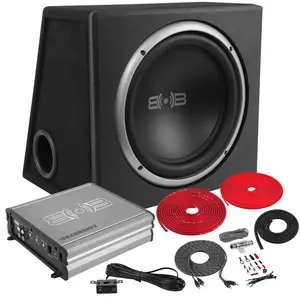 BPKG112v2 | 600W Peak Single 12" Loaded Ported Subwoofer Package with Amplifier & Wiring Kit