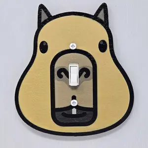 Capybara Light Switch Cover Cute Adorable Rodent Animal Face Kawaii Home Decor