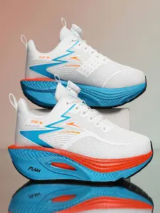 Unisex Breathable Mesh Running Shoes, Soft Sole Anti-Slip Shock Absorption Carbon Plate, Fitness Gym Casual Exercise Sneakers, Athletic Shoes