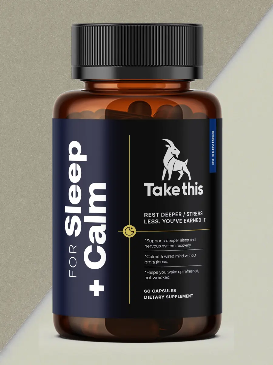 Take This Sleep and Calm Rest Deeper Refreshing Dietary Supplement with Ashwagandha L-Theanine Magnesium Melatonin 5-HTP & Valerian Root for Deeper Sleep and Nervous System Support