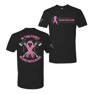 Fire Fighter FFC 343 No One Fights Alone Breast Cancer Awareness Premium T-Shirt, Apparel for firefighters, First responder T-shirt Menswear Top