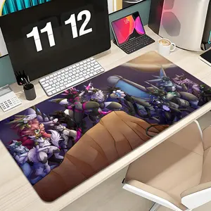 Protogen Mouse Pad Design XXL 1000×500mm 900×400mm 800×400mm 600x300mm Large Gaming Mouse Pad - Extended, Thick, Non-Slip Rubber Base Desk Mat with Precision Stitched Edges - Washable Large Desk Pad Anime Mousepad