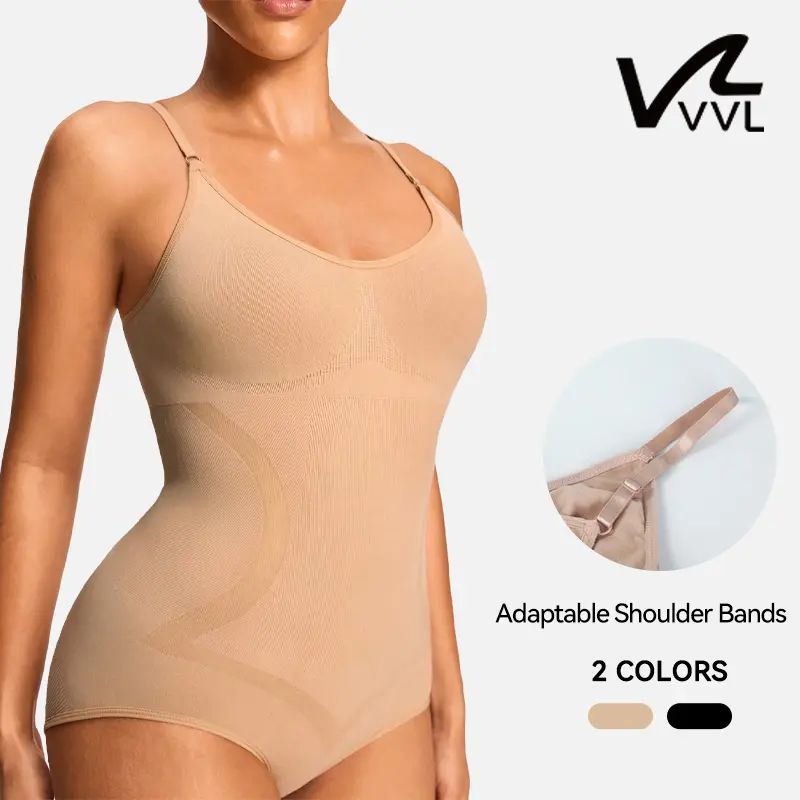 VVL BlackFriday FallFreshness Women's Seamless Round Neck Shapewear Basic Comfortable Sleeveless Tummy Control and Butt Lifting Shapewear for Daily