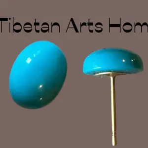 Authentic American turquoise with gold plated earrings