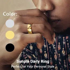 Bestyle Classic Plain Ring for Men Women, Wedding Band Ring in Size 7-12, 2/4/6/8 mm Width