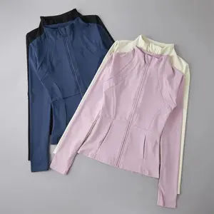 Yoga Clothes Windbreaker Sportswear Woman Running Long Sleeve Sweatshirt Sports Jackets Top Women Workout Tops ActivewearHK colorful  sweater