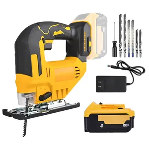 20V Cordless Jig Saw with LED Work Light - Versatile Cutting for Metal, Angled & Straight Lines, Compatible with Dewalt power tools brand Batteries