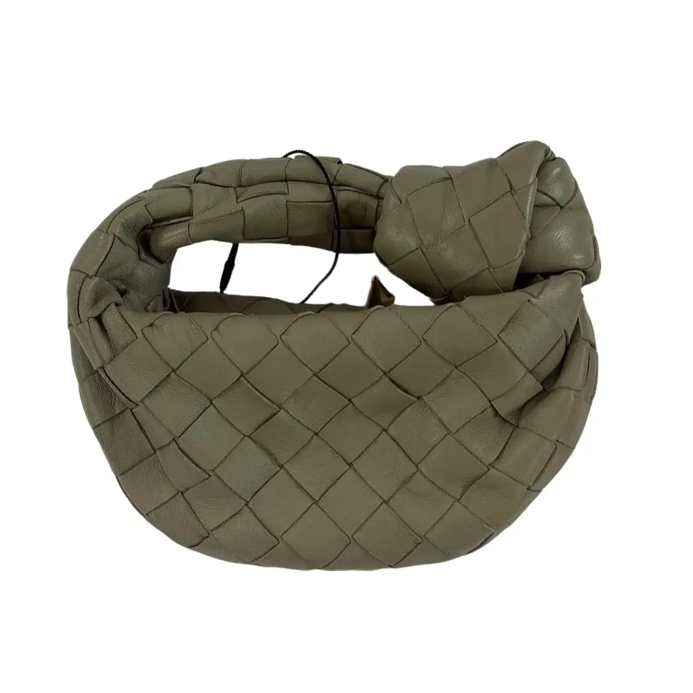Pre-owned BOTTEGAVENETA INTRECCIATO leather Shoulder Bags Bottega Light Green Intrecciato Mini Jodie CN26070385