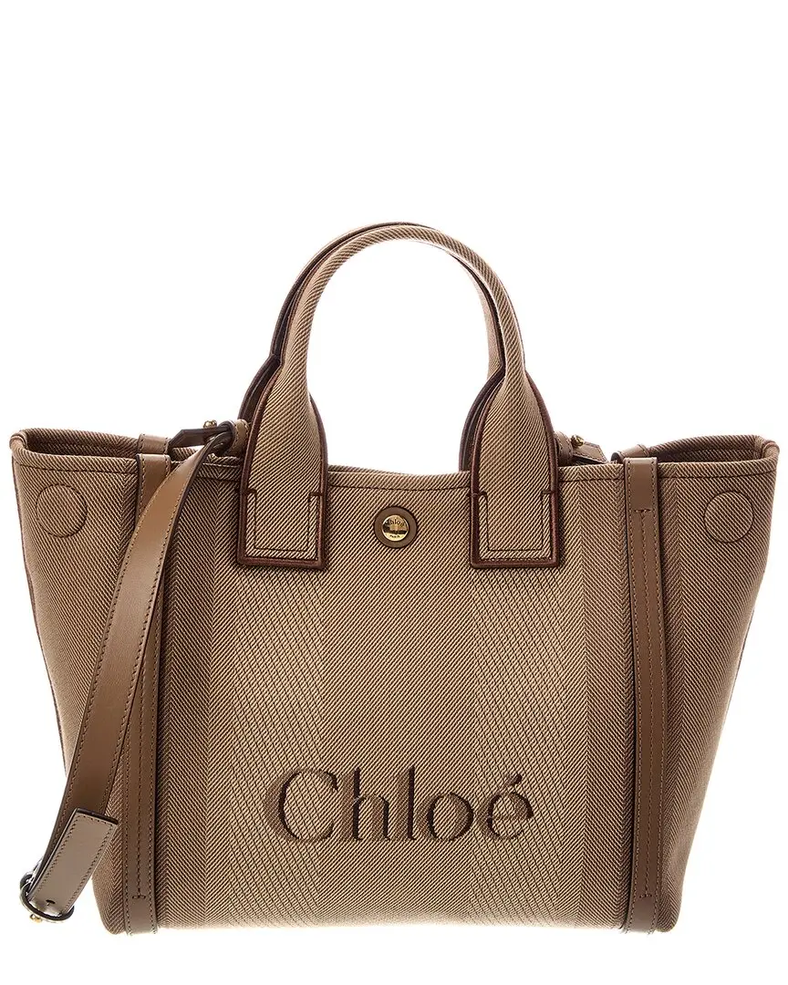 Chloé Small Canvas & Leather Tote
