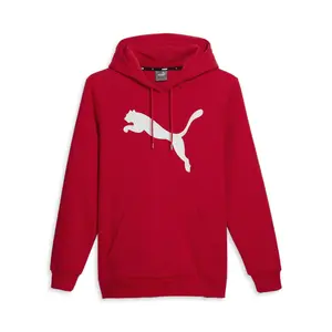 PUMA Mens Cat Logo Hoodie Casual Outerwear Casual Hoodie Drawstring - Red