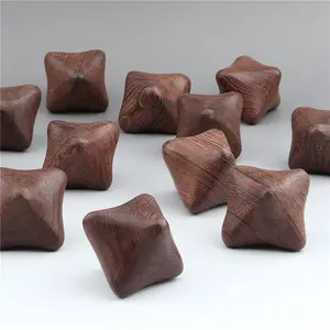 Vietnam hexagonal massage ball exercise hand flexibility stimulation hand acupuncture massager hand play star solid wood hand ball to relieve fatigue play massage ball wooden small ornament