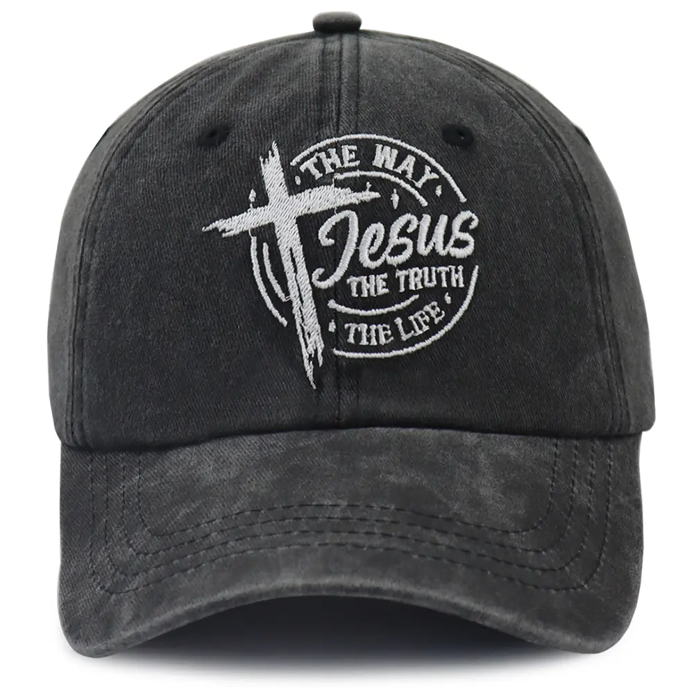 Embroidery "Jesus Saves" Slogan Graphic Unisex Baseball Cap - Christian Religious Hat, Thoughtful Gift for Grandparents/Spouses for Christmas, Easter, Jesus Saves Slogan Graphic Hats, Grandson, Clothes, Father's Day, Anniversary