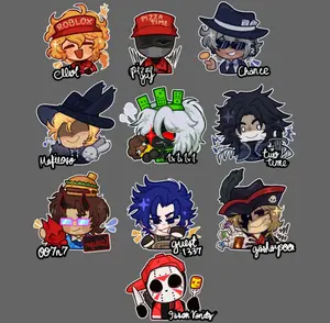 Forsaken Keychain Acrylic Charms - Elliot, Pizza Guy, Chance, Mafioso, 1x1x1x1, Two Time, 007n7, Guest 1337, Gasharpoon, Jason Vanity – Forsaken Gamer Charms, Kawaii Bag Accessory, Cool Collectible Gift for Fans, Aesthetic Merch for Players