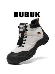 BUBUK  Trendy Men's Fashion Casual Boots, Round Toe Boots, Versatile Outdoor Wear for Everyday Use, Classic Style Comfortable Footwear