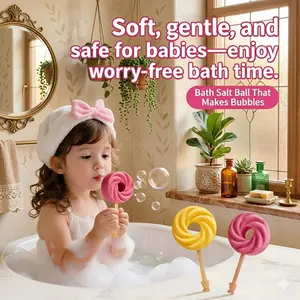 Magic Lollipop Bath Bombs Colorful Gentle Fun Bubble Bath for Kids Skin Friendly Nourishing Ingredients No Tub Stains Perfect Reward