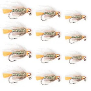 Floating Feather Supply Barbed Blow Torch Fly 12 Pack – Hot Attractor Nymph Size 12-16