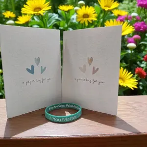 Paper Hug: Inspirational Card & Silicone Bracelet Combo