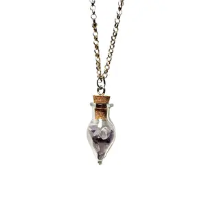 Amethyst Necklace/ Potion Bottle