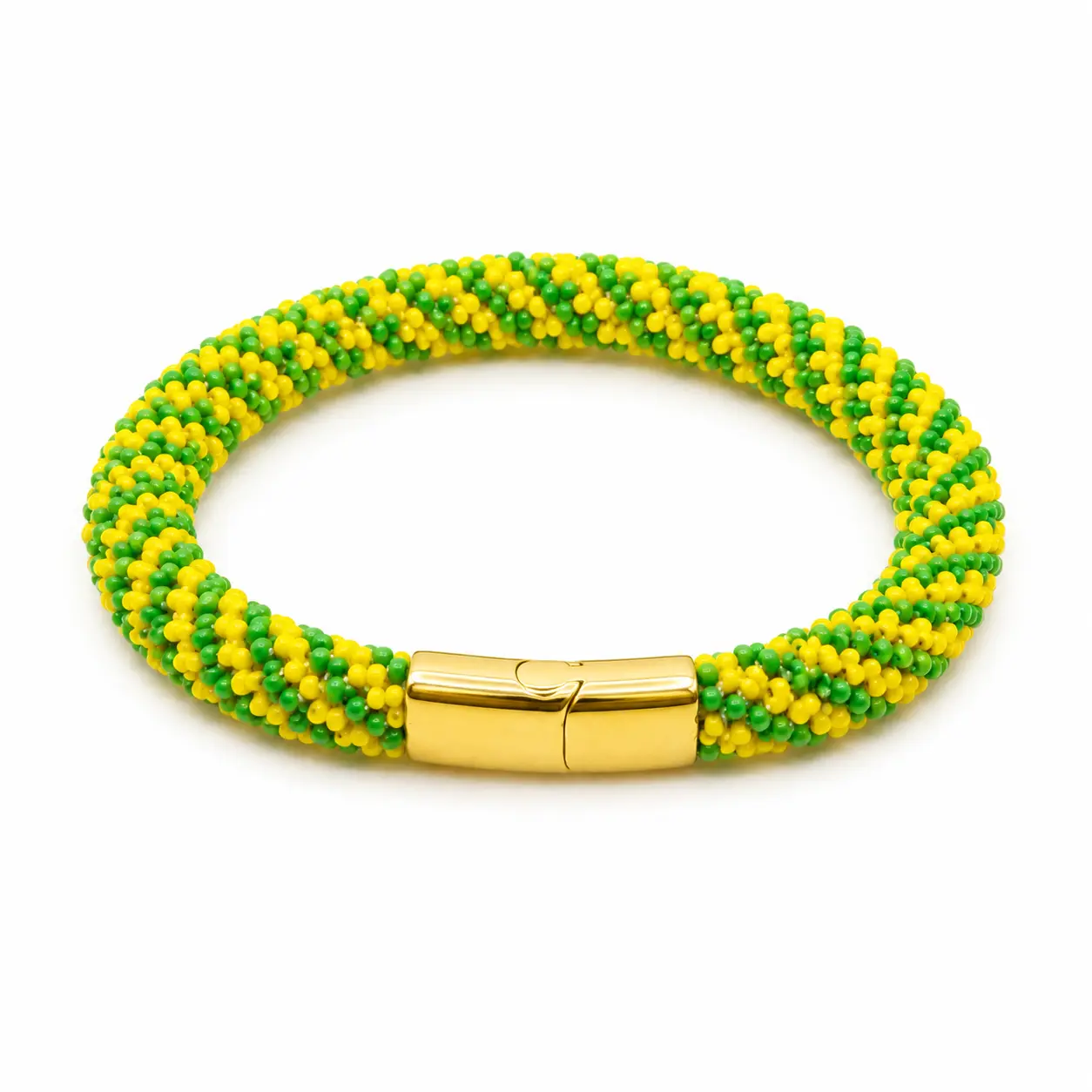 Ilde de Orula with Magnetic Stainless Steel Closure Beaded Crochet Bracelet for All Ages by Ilenes's Elekes