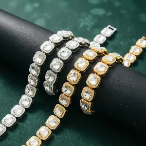 13MM Tennis Chain Necklace For Men Large Particles Moissanite Hip Hop Style Jewelry Accessories Luxury Iced Out Male Gift