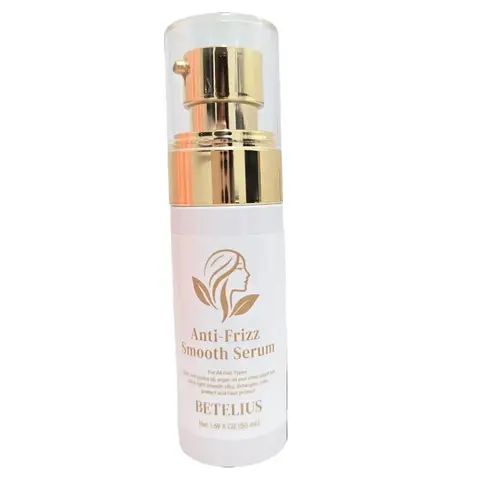 BETELIUS 50ml Anti-Frizz Liquid Hair Serum - Botox-Treated Haircare Product, Lightweight Rich Oils Mix (Argan-Sea Buckthorn), Nourishing, Damp/Dry Apply, Frizz Control, Intense Shine, Silkiness Boost, Hydrating Solution