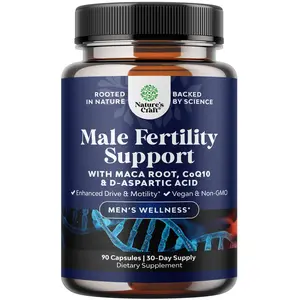 Pre Conception Male Fertility Supplement - Semen Volume Booster with CoQ10, Maca Root, Methyl Folate & D-Aspartic Acid - Mens Fertility Supplement for Sperm Motility - Conception for Him - 90 Count
