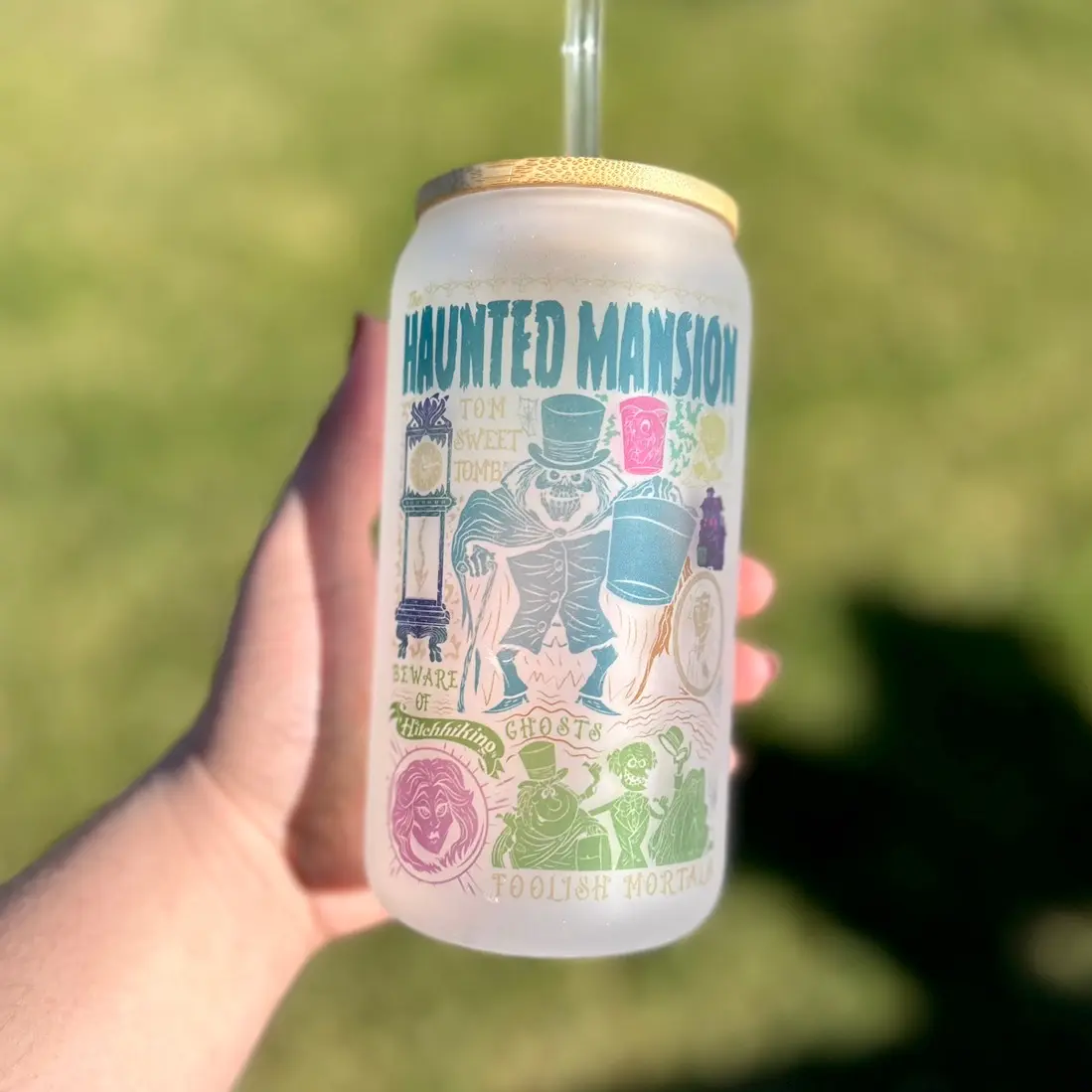 Haunted Mansion Libbey Glass Can Cup | Halloween | Spooky | D*sneyland | D*sney World | Sublimation | Gift