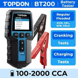 TOPDON BT200 12V Car Battery Load Tester Cranking Charging System Analyzer jump pack