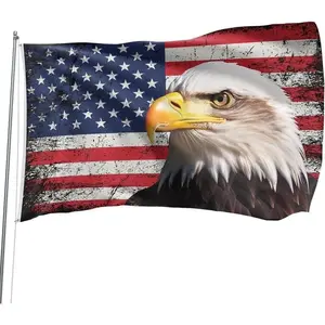 Eagle Flag 3x5 Ft Faith Over Fear Banner, Christian  Flags for Outside Christian Banners with Brass Grommets Outdoor House Decorations Flag