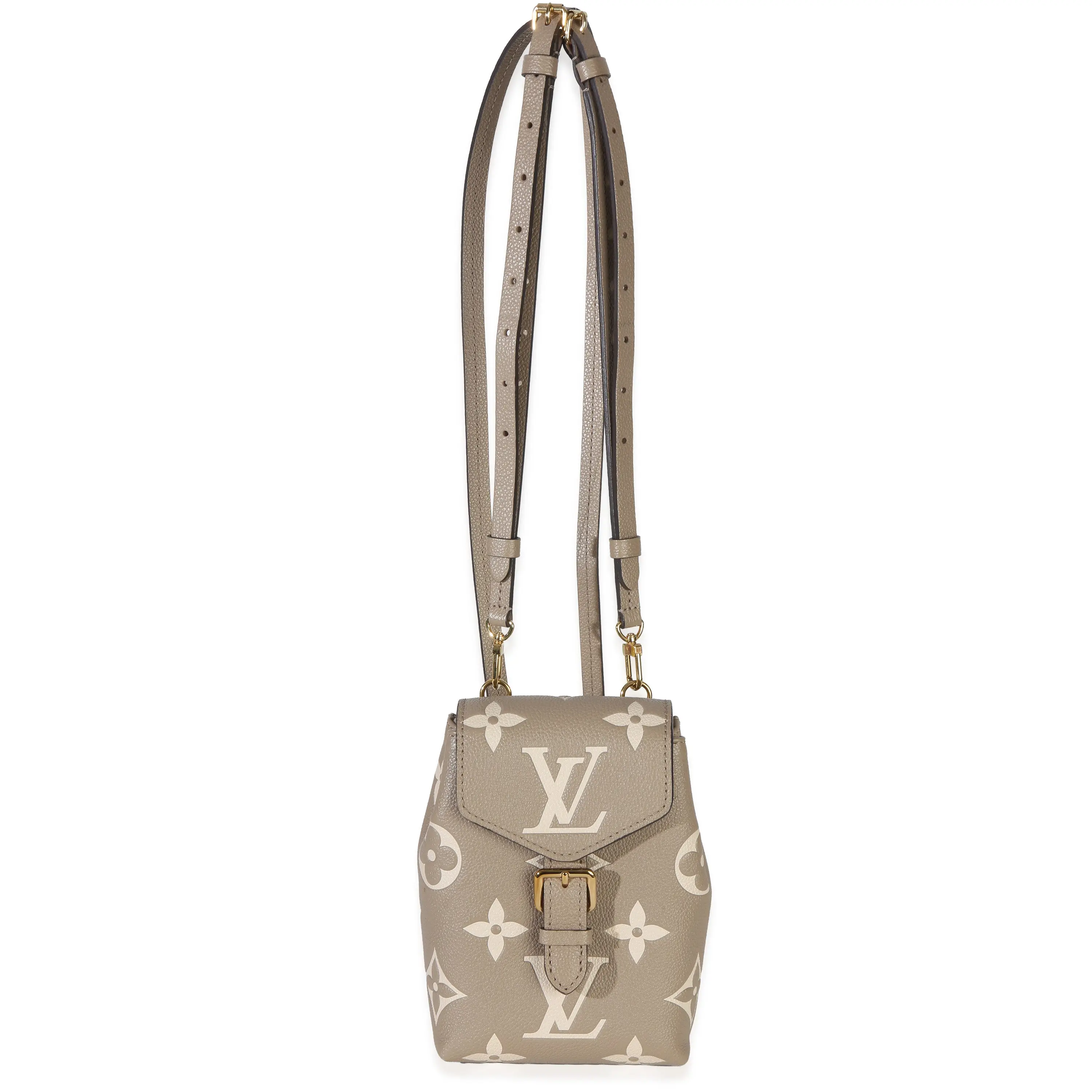 Pre-owned Leather Backpacks Tourterelle Empreinte Giant Monogram Tiny Backpack