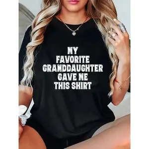 100% Cotton Grandpa and Grandma Funny Shirt from Granddaughter T-Shirt