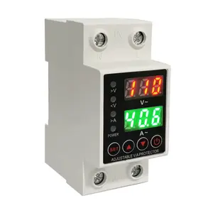 40A Smart Voltage Protector, Adjustable Over Voltage & Low Voltage Cut Off, LCD Screen, Delay Time Setting, Voltage Output Stabilizer for Home Office Appliance, DIN Rail Mountable