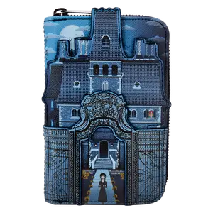 Wednesday Nevermore Academy Castle Zip Around Wallet