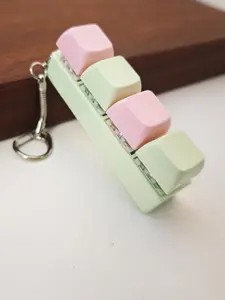 Colorblock Keyboard Button Design Keychain, Novelty Keychain for Women & Men, Cute Keychain for Bag & Key Decoration