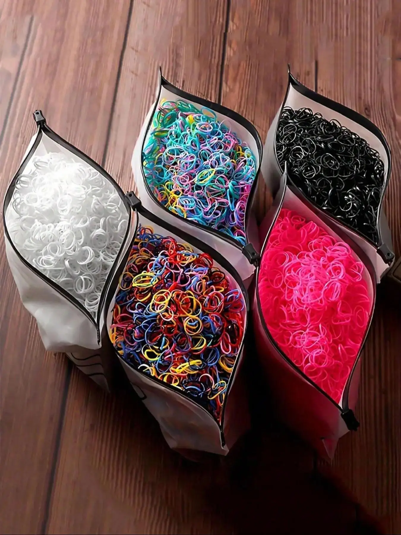 Colorful Mini Hair Ties Set with Storage Bag, High Elasticity Cute Scrunchies for All Seasons, Boho Hair Accessories for Women