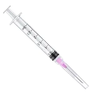 50 Pack 3ml Luer Lock with 18 Gauge 1.5 Inch for Scientific Labs Measuring and Dispensing, Individually Sealed Wrapped