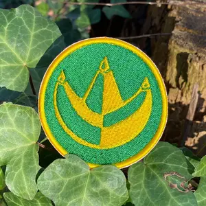 Mighty Morphin Power Rangers Green Ranger Coin Logo Embroidered Patch 3"