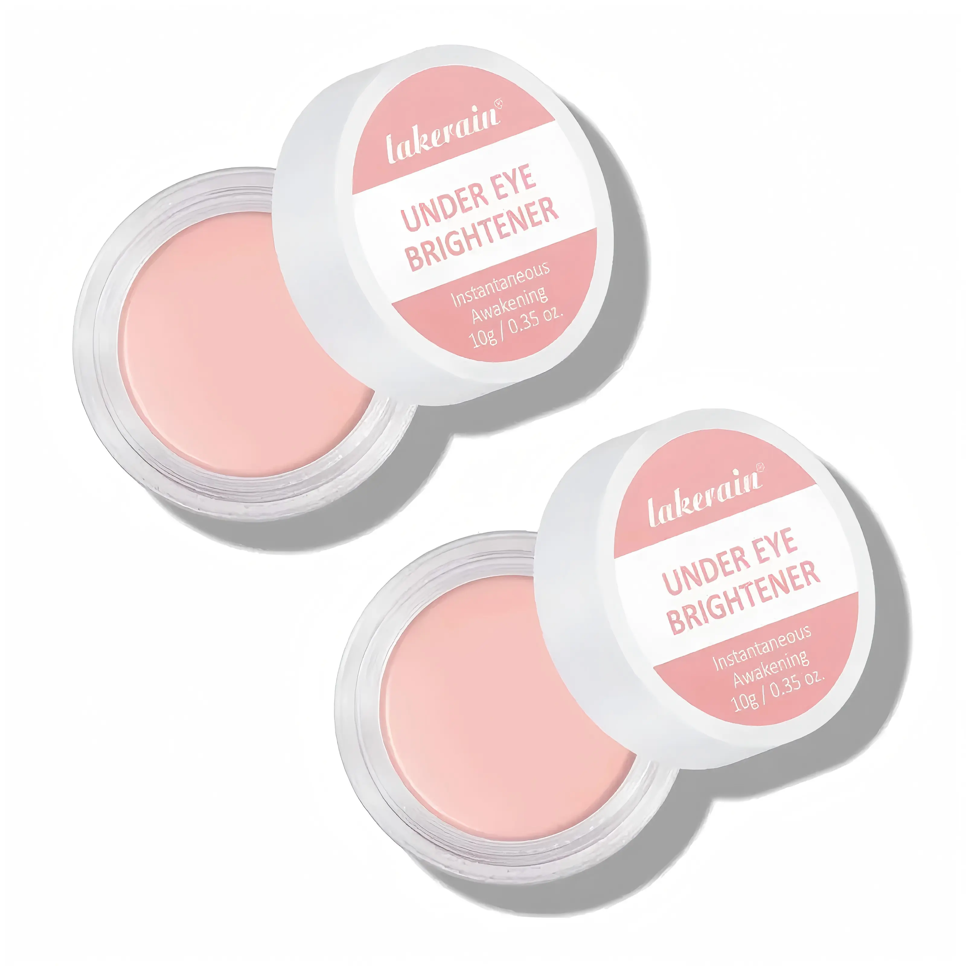 Pink Under-Eye Corrector Brightener Concealers for Older Women — Dark Circles, Under-Eye Cream Pot Concealer, Full Coverage Peach Color Corrector Makeup, Nourishing, Waterproof