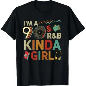 Cotton Funny I'm a 90s Retro Graphic Tees Kinda Girl Throwback Women T-Shirt Casual American Short Sleeve Tshirt Pumpkin Patch Outfit Summer Men Clothes Good Graphic Tees Vintage Summer Fashionfunny streetwear graphic tee