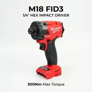 Milwaukee M18 FID3 300 Nm Cordless Impact Wrench, 1/4 inch Electric Wrench, Suitable for Auto Repair Shops 2026 Kit tool bare brushless variable speed